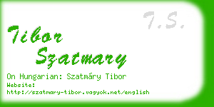 tibor szatmary business card